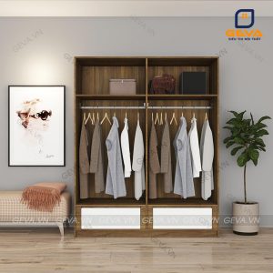 Tủ áo 1m6 ngăn kéo âm 4 cánh trắng - TA07