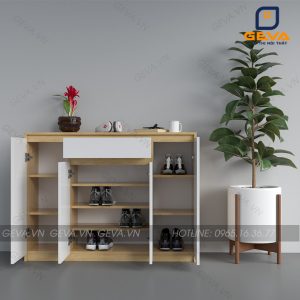 Tủ giầy Mocha 120cm viền vàng TG30 mùa sắc trẻ trung
