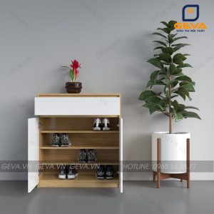 Tủ giầy Mocha 80cm viền vàng TG28 kiểu dáng hiện đại