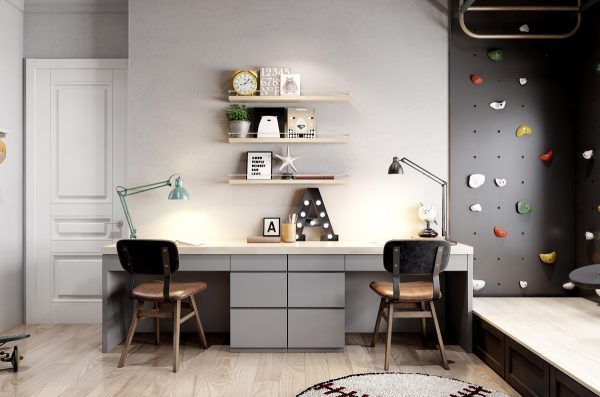 Góc học tập đơn giản nhưng vô cùng đầy đủ 