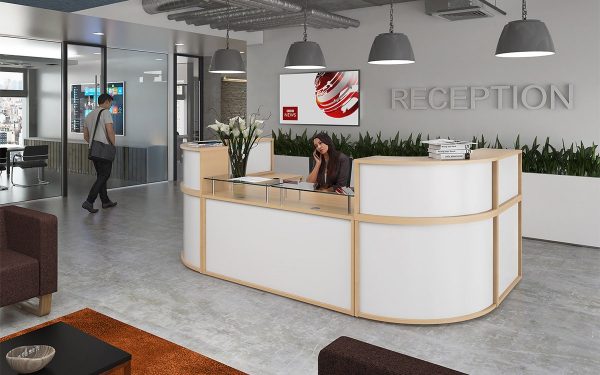 Bàn lễ tân đẹp và độc đáo cho công ty 