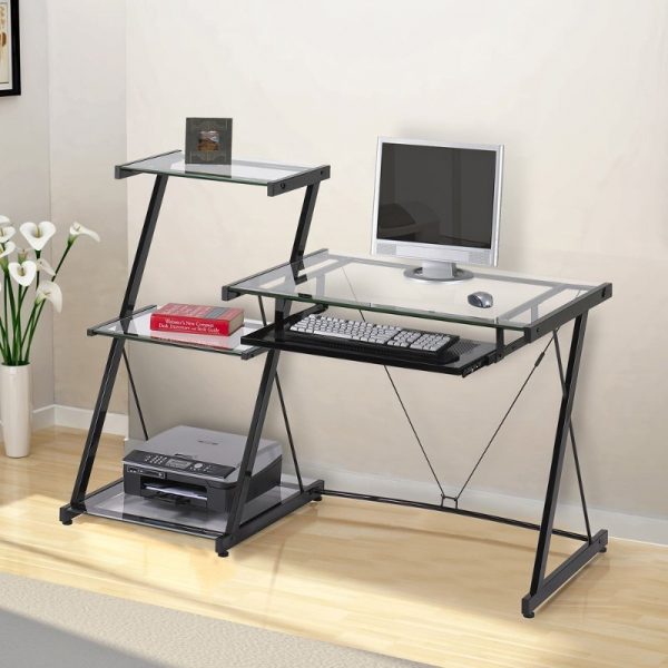 Bàn gaming đa năng kèm kệ sách