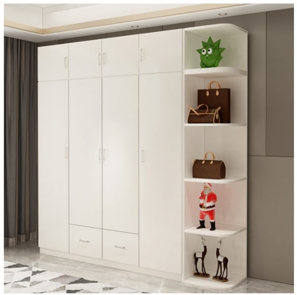 Kệ trang trí kết hợp tủ quần áo độc đáo