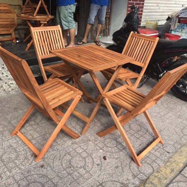 Ghế xếp cafe gỗ