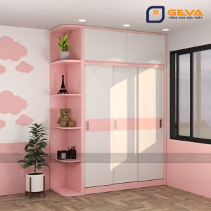 Tủ áo cửa lùa 3 cánh phòng con gái TA46