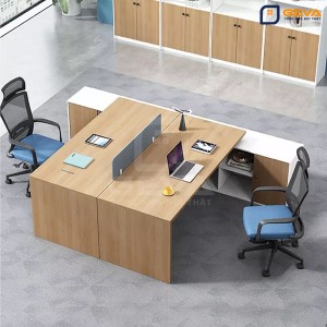 Cụm bàn làm việc gỗ 2 người hiện đại CB1412